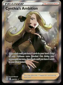 Pokemon Cards Cynthia's Ambition 169/172 Brilliant Stars Ultra Rare NM - Image 1
