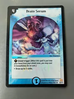 BRAIN SERUM Duel Masters Card, A2/Y1, ATARI PROMO, HOLO, 2004 - Image 1
