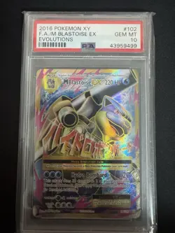 PSA 10 M Blastoise EX XY Evolutions 102/108 Holo Rare Pokemon Card GEM MINT - Image 1