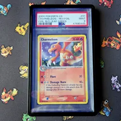PSA 9 Mint - Charmeleon 31/112 Holo SWIRL 2004 Fire Red Leaf Green Pokemon Card - Image 1