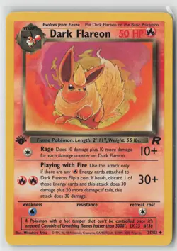 Dark Flareon 35/82 Uncommon Team Rocket Pokemon NM - Image 1