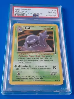 Pokemon Legendary Collection Rare Holo Muk 16/110 PSA 8 NM - MT - Image 1