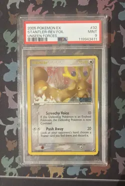 PSA 9 Stantler EX Unseen Forces 32/115 Stamped Reverse Holo Foil 2005 Pokemon - Image 4
