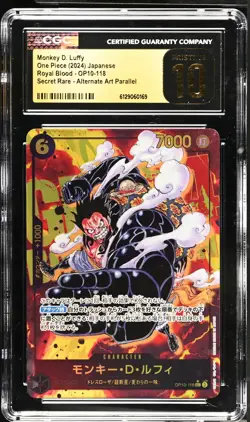 Monkey D. Luffy #OP10-118 Japanese 2024 One Piece Royal Blood CGC 10 PRISTINE - Image 1