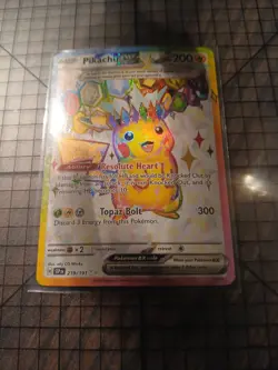 Pokemon TCG Pikachu EX Surging Sparks Ultra Rare Card 219/191 Scarlet & Violet T - Image 1