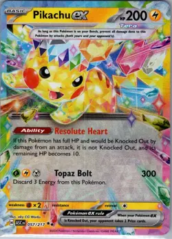 Pikachu ex 057/217 ME: Ascended Heroes - Pokemon Card - NM - Image 1