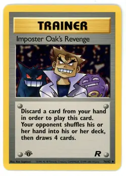 Imposter Oak's Revenge 76/82 1st Edition Team Rocket Pokemon Card - Image 1