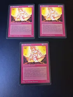 MTG BETA FIRE ELEMENTAL X3 - Image 1