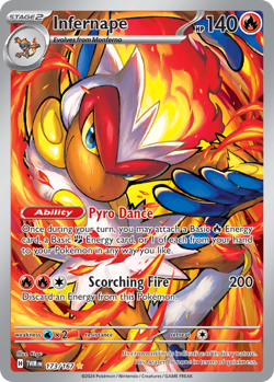 Infernape 173/167 Illustration Rare Twilight Masquerade Pokemon Near Mint - Image 1