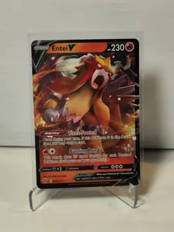 Pokemon TCG Entei V Brilliant Stars 022/172 Rare Holo V - Image 1
