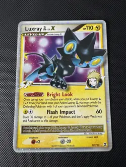 Luxray GL LV.X 109/111 Holo LV.X Rising Rivals Pokemon LP Light Holo Scratching - Image 1