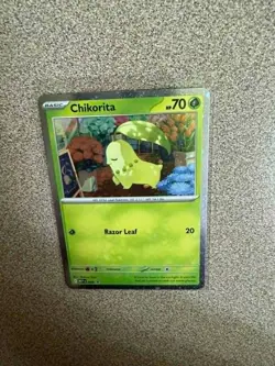 Chikorita 069 Black Star Promo Cosmos Holo Pokemon TCG- Mega Evolution - NM/M - Image 1