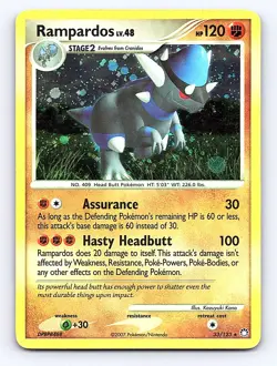 2007 Pokemon Diamond & Pearl Mysterious Treasures 33/123 Rampardos - Image 1