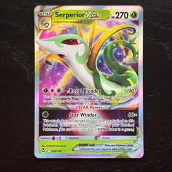 Serperior VSTAR 008/195 Pokemon Silver Tempest Sword & Shield Ultra Rare Holo NM - Image 1