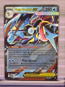 Mega Greninja ex 22/86 Double Rare Pokemon Chaos Rising ME04 NM - Image 1