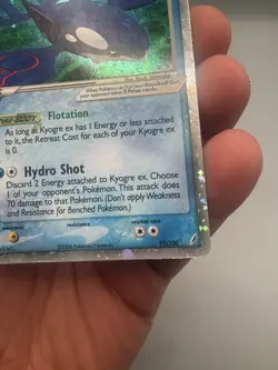 Kyogre ex 95/100 EX Crystal Guardians Ultra Rare Holo Pokemon TCG - Image 3