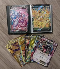 JUMBO Pokemon 36 Card Lot W/Binder - Image 1