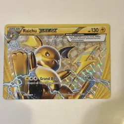 Pokemon Raichu BREAK 50/162 XY Breakthrough Holo Rare 130 HP Grand Bolt Card - Image 1