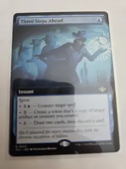 mtg, Three Steps Ahead (Extended Art) Outlaws of Thunder Junction Regular NM - Image 1