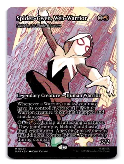 Spider-Gwen, Web-Warrior - Najeela, the Blade-Blossom (Borderless) 24 MTG NM - Image 1