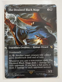 MTG – Final Fantasy – The Destined Black Mage Borderless - Rare 0447 - Image 1