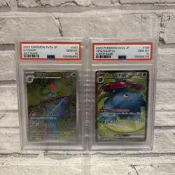 Ivysaur 167/165 & Venusaur ex 184/165 sv2a PSA 10 151 Japanese Pokemon Cards - Image 1