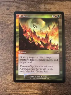 Decimate (Retro Frame) Dominaria Remastered FOIL NM MTG - Image 1