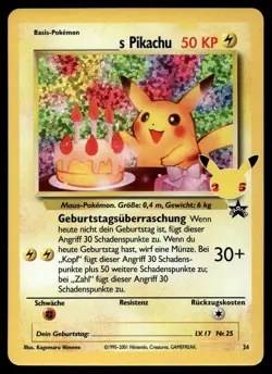 _____s Pikachu 24 Celebrations: Classic Collection Pokemon Deutsch NM - Image 1
