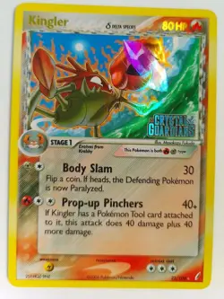 Kingler 22/100 ERare Reverse Holo Stamped EX Crystal Guardians Pokemon 2006 - Image 1