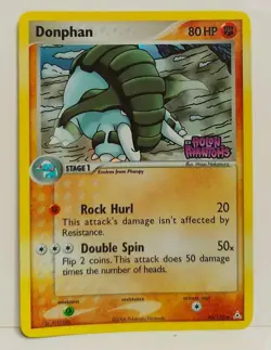Donphan 40/110 EX Holon Phantoms Reverse Holo Stamped Pokemon Card 2006 - Image 3