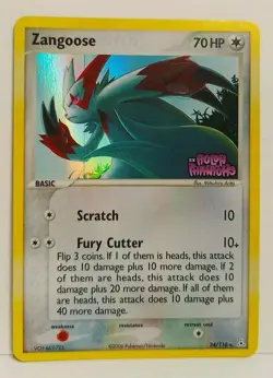 Zangoose 34/110 EX Holon Phantoms Reverse Holo Stamped Pokemon Card 2006 - Image 1