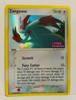 Zangoose 34/110 EX Holon Phantoms Reverse Holo Stamped Pokemon Card 2006 - Image 3