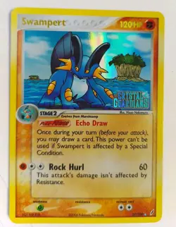Swampert 27/100 Rare Reverse Holo Stamped EX Crystal Guardians Pokemon 2006 - Image 1