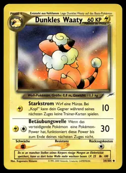 Dunkles Waaty 34/105 Uncommon Neo Destiny Pokemon LP Deutsch - Image 1