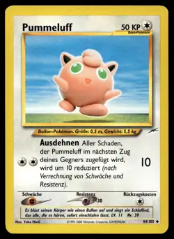 Pummeluff 44/105 Uncommon Neo Destiny Pokemon LP Deutsch - Image 1