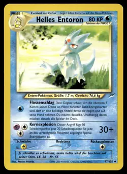 Helles Entoron 47/105 Uncommon Neo Destiny Pokemon LP Deutsch - Image 1