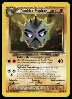 Dunkles Pupitar 38/105 Uncommon Neo Destiny Pokemon LP Deutsch - Image 1