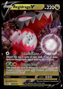 Regidrago V SWSH 281 JUMBO OVERSIZED Black Star Promo Pokemon Card - Image 1