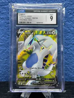 Lugia V 185/195 Silver Tempest Ultra Rare Full Art Holo CGC 9 Pokemon Card - Image 1