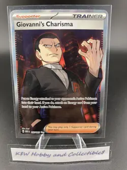 Pokemon 151 Giovanni’s Charisma 197/165 Full Art Ultra Rare Trainer - Image 1