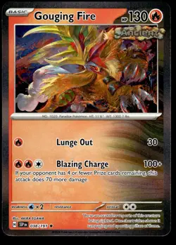 Gouging Fire 038/191 Rare Surging Sparks Pokemon Holo NM - Image 1