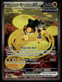 Iron Boulder ex 207/162 Temporal Forces Pokemon Holo NM - Image 1