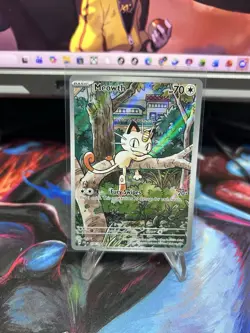 Meowth 106/094 me02: Phantasmal Flames Illustration Rare Holo Pokemon TCG NM - Image 1