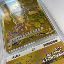 Pokemon Pikachu EX Prismatic Evolution Card 179/131 Hyper Rare Graded Ace 9 MINT - Image 4