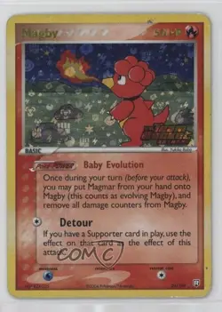 Magby Reverse Foil Pokemon EX Team Rocket Returns #24 2004 - Image 1