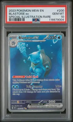 Blastoise ex PSA 10 - 200/165 - Special Illustration Rare - 151 - Pokemon - Image 1