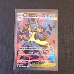 Pokemon Mega Lucario EX Me01: Mega Evolution 160/132 Ultra Rare Holo HP340 - Image 1