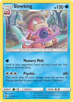Slowking 55/214 Rare | Lost Thunder | Pokemon Card - Image 1