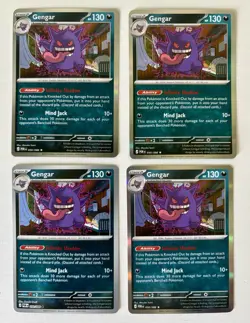 Pokemon TCG - Lot of 4 Gengar 050/088 Holo/Rev Holo - NM - Perfect Order - Image 1