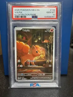 2025 Pokemon Mega Evolution Vulpix Illustration Rare PSA 10 - Image 1